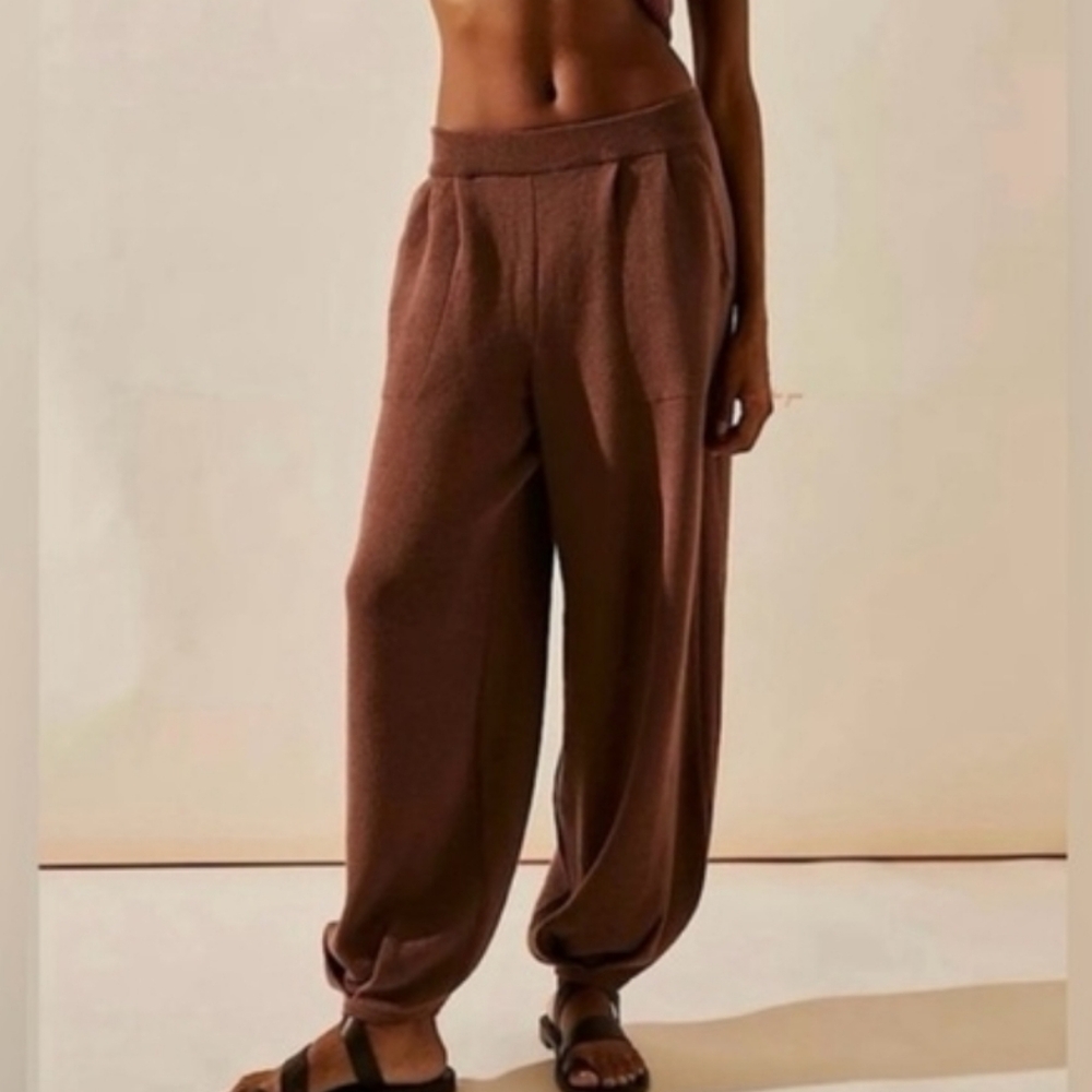 Free People Beach Freya Brown Knit Pants